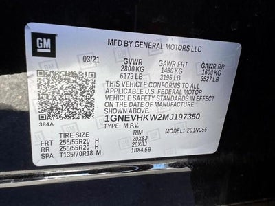 2021 Chevrolet Traverse AWD 3LT