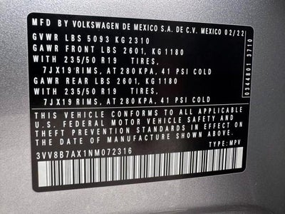 2022 Volkswagen Tiguan 2.0T SE R-Line Black 4MOTION