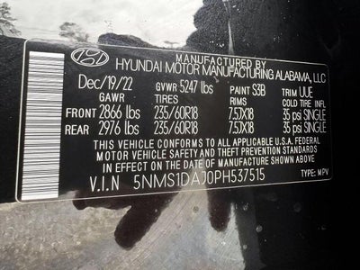 2023 Hyundai SANTA FE SE AWD