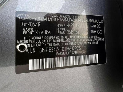 2018 Hyundai SONATA SE 2.4L